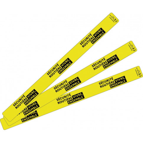 Brassard enrouleur 38 cm - avec logo Sécurité Routière