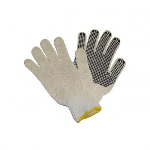 Paar gestrickte Handschuhe mit verstärkter Handfläche