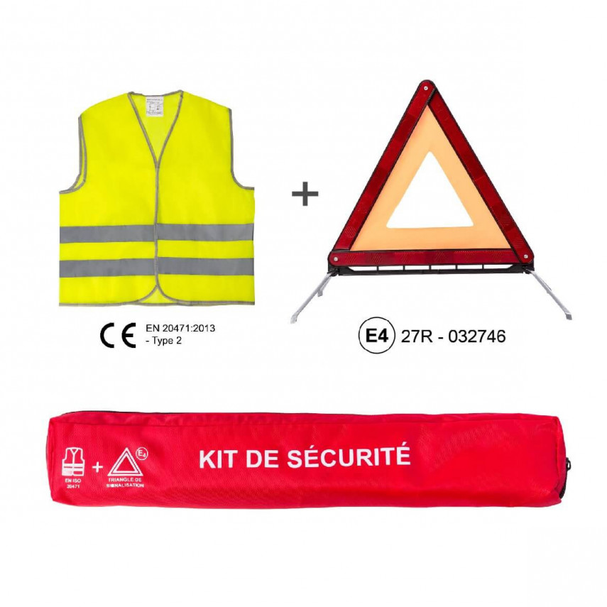 Kit de sécurité M1 (triangle + gilet) 