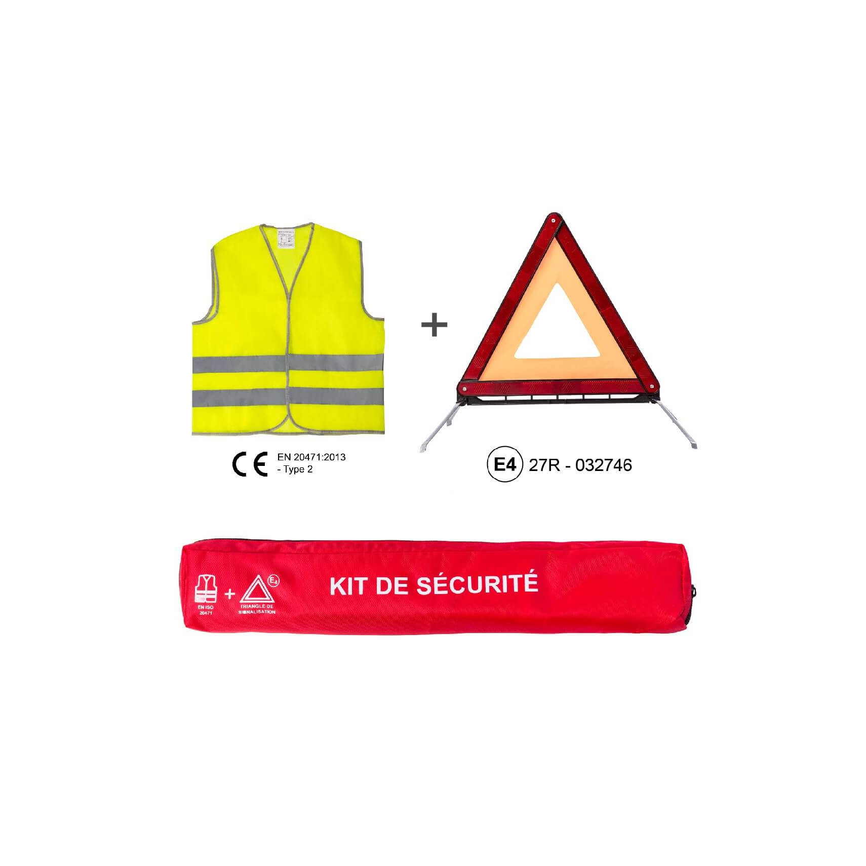 Kit Voiture Securite avec Pliable Triangle de Signalisation pour Auto et  Haute Réflectivité Gilet Jaune et Boîte de Rangement - Cdiscount Auto