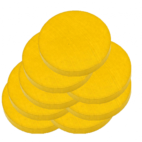 Set mit 8 gelben Kieselsteinen (10 cm) für den Parcours „Arcade Game”