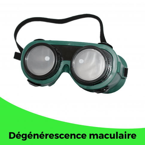 Lunettes simulant la dégénérescence maculaire à 6/120