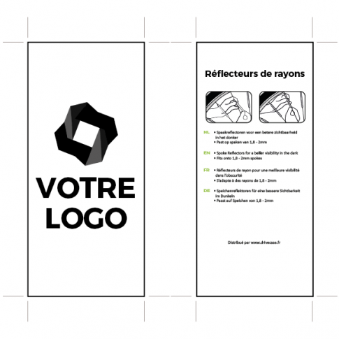 Set mit 10 personalisierten Speichenreflektoren für Fahrräder (In Deutschland nicht verfügbar)