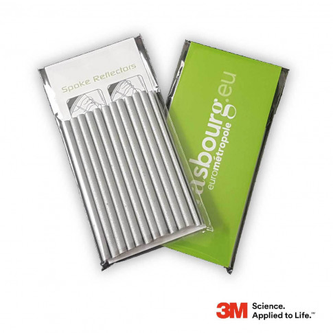 Set mit 10 personalisierten Speichenreflektoren für Fahrräder (In Deutschland nicht verfügbar)