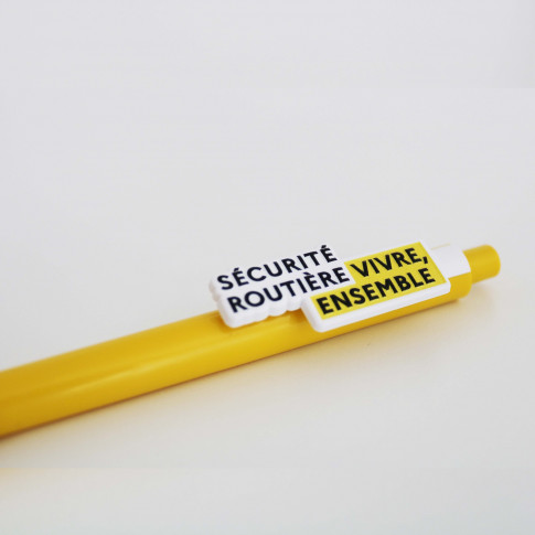 Stylo avec clip 3D "Sécurité Routière, Vivre Ensemble"