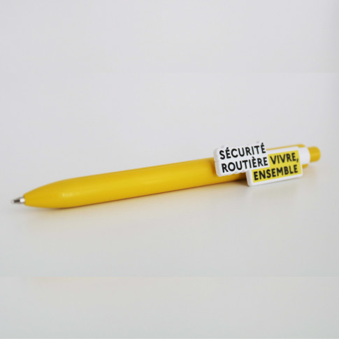 Stylo avec clip 3D "Sécurité Routière, Vivre Ensemble"