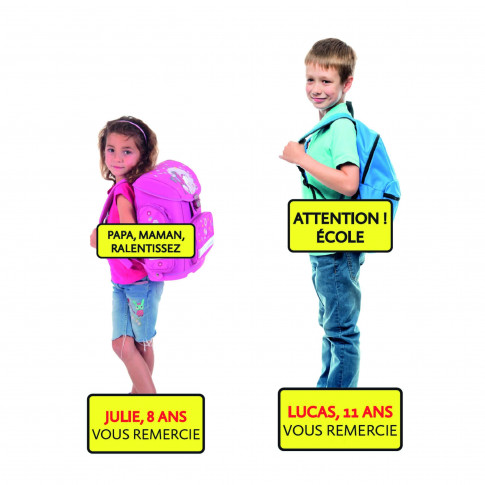 Aufklärungsplakate mit Kindersilhouetten