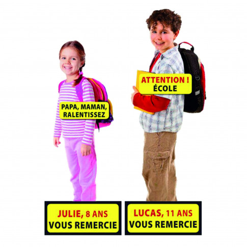 Panneaux de sensibilisation silhouettes enfants