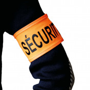 Brassard orange souple en...