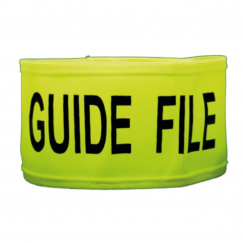 Brassard jaune souple en polyester "guide file"