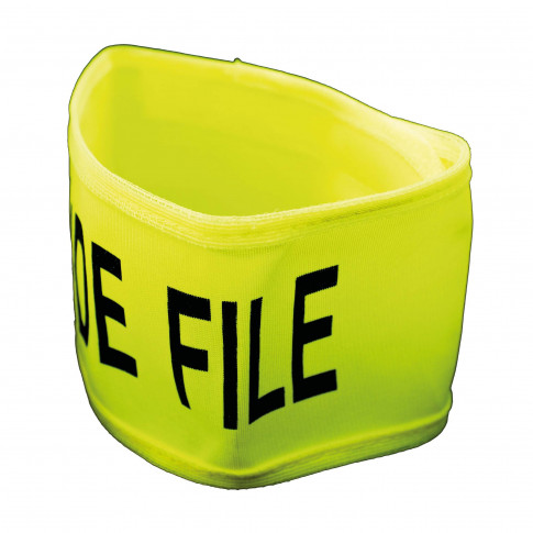 Brassard jaune souple en polyester "guide file"