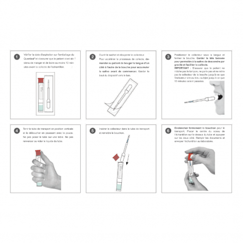 Gerät zur Gegenuntersuchung von Speicheldrogen (Set mit 25 Stück)
