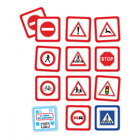 Personalisierbares Kartenspiel „Memo Verkehrszeichen”