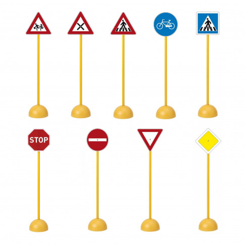 Kit école : 9 panneaux de signalisation routière