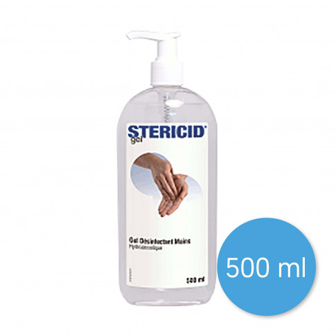 Gel hydroalcoolique professionnel 500 ml - NF EN 14476