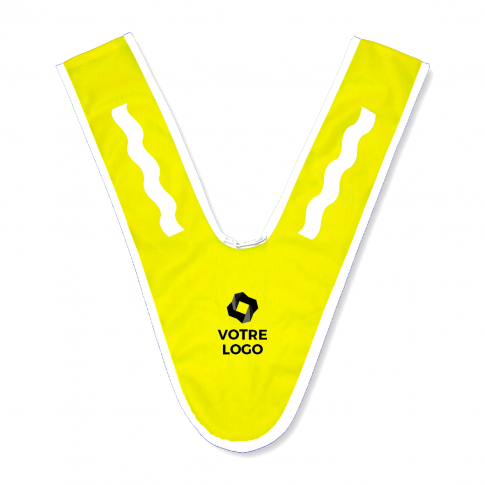 Personalisierte Warnweste in V-Form