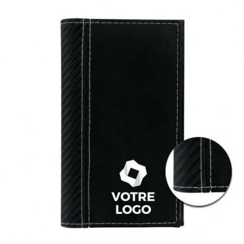 Pochette personnalisée pour carte grise effet "kevlar"