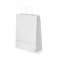 Tasche aus weißem Kraftpapier (großes Format 24 x 31 cm) – Personalisierbar