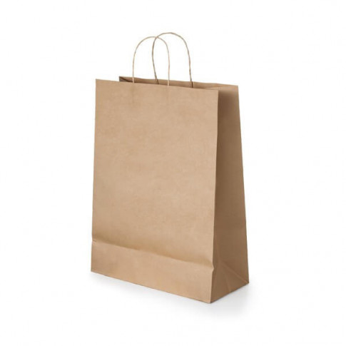 Sac en papier kraft naturel (grand format 24 x 31 cm) - Personnalisable