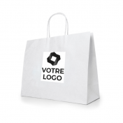 Sac en papier kraft blanc...