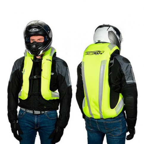 Gilet airbag motard jaune fluo  - Turtle 2 Helite™