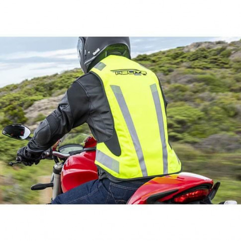 Neongelbe Airbag-Weste für Motorradfahrer  – Turtle 2 Helite™