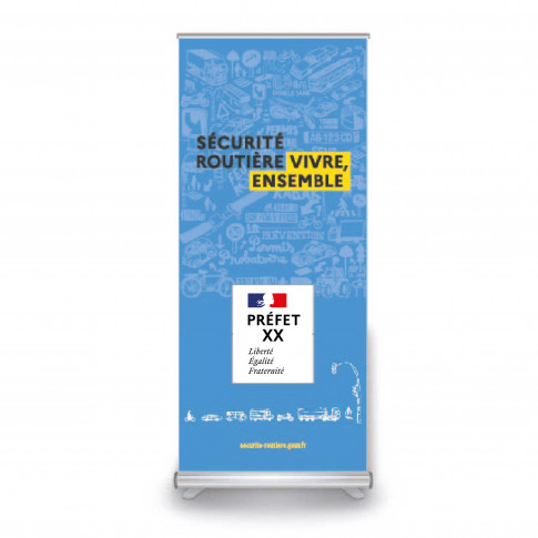 Totem enrouleur - présentation "Sécurité Routière"