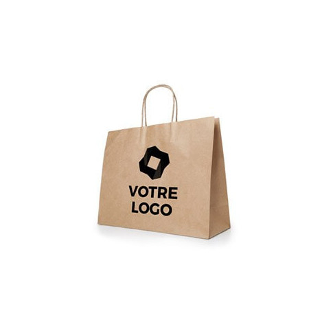 Tasche aus naturbelassenem Kraftpapier (rechteckig) – individuell gestaltbar