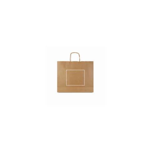 Sac en papier kraft naturel (rectangulaire) - Personnalisable