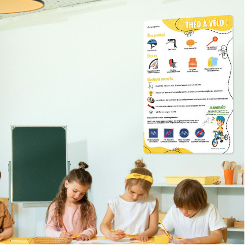 Starres Lehrmittel für Kinder als Radfahrer – Théo auf dem Fahrrad!