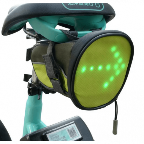 Sacoche vélo avec clignotants LED