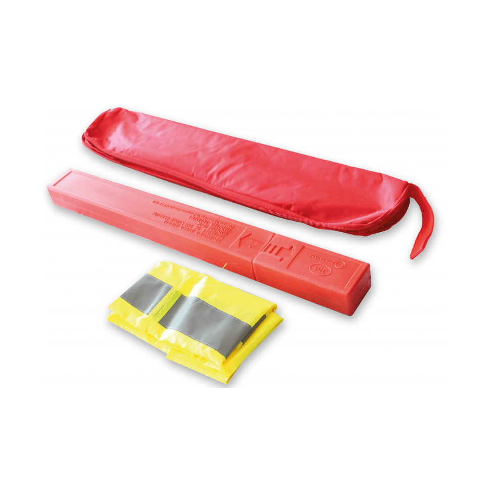 Kit Sécurité Voiture Triangle + Gilet Haute Visibilité Conforme EN471 - Avec Housse