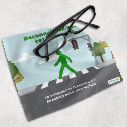 Brillenputztuch zur Unfallverhütung