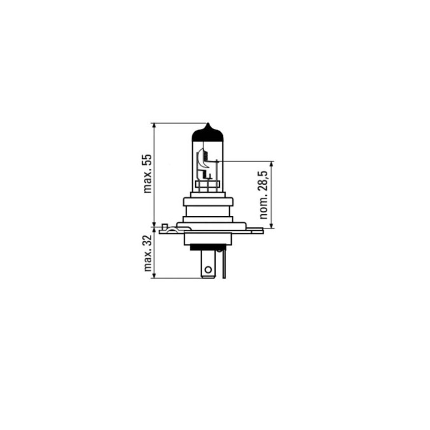 Ampoule H4 puissante - 12V 60 - 55 W normes CE, tarifs dégressifs
