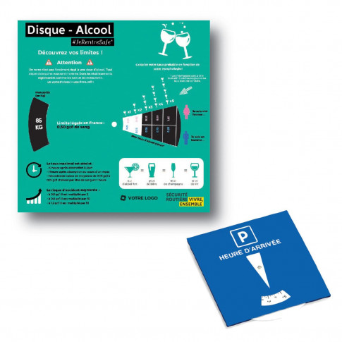 Parkuhr Alcoodisque© zur Alkoholprävention, personalisierbar