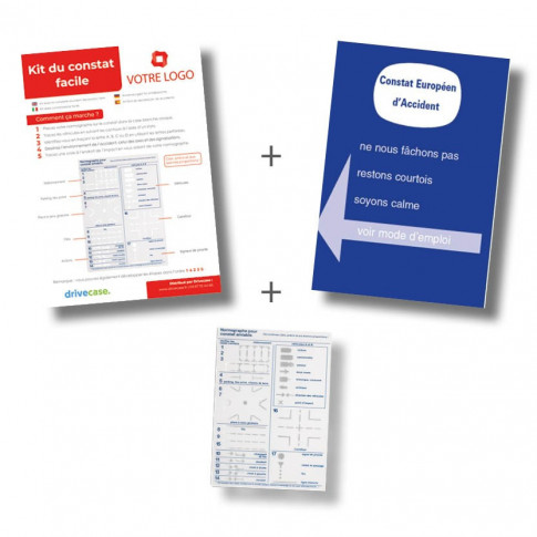 Kit constat amiable avec normographe - personnalisable