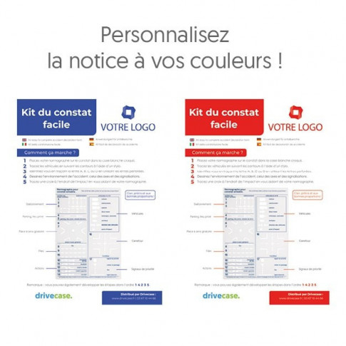 Kit constat amiable avec normographe - personnalisable