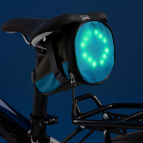 Fahrradtasche mit LED-Blinkern