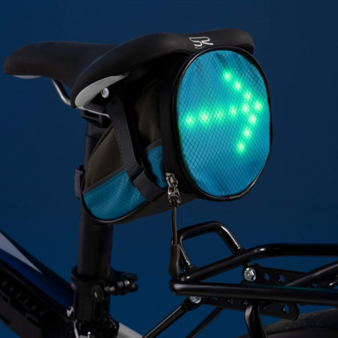 Fahrradtasche mit LED-Blinkern