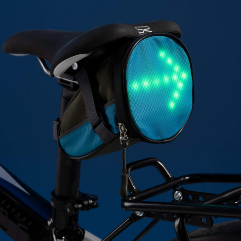 Sacoche vélo avec clignotants LED