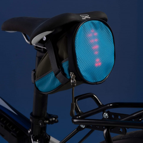 Sacoche vélo avec clignotants LED