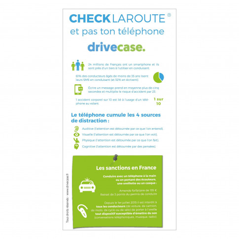 Checklaroute®-Etui zur Sensibilisierung für die Gefahren durch Smartphones, neutral