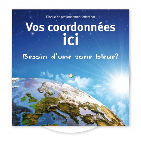 Disque de stationnement carton personnalisé quadrichromie