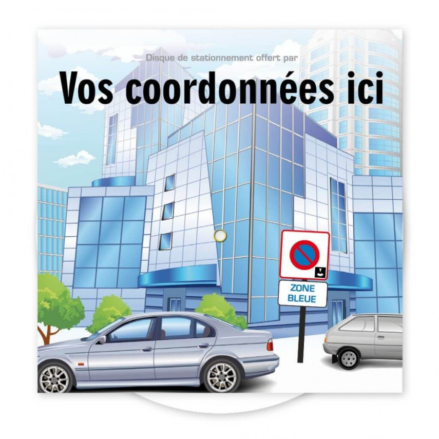 Disque de stationnement bleu - Personnalisable | PROEBO