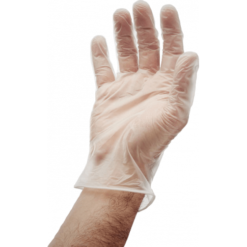 Boîte de 100 gants en vinyle translucide