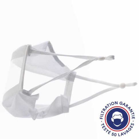 Masque transparent homologué UNS1 50 lavages