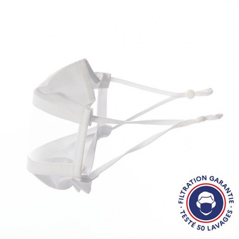 Masque transparent homologué UNS1 50 lavages