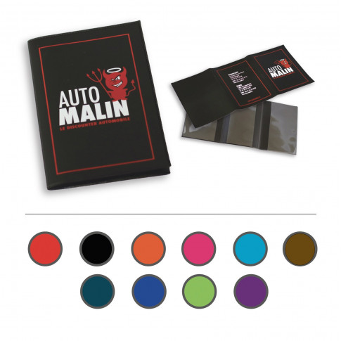 Porte carte grise Simili Cuir Toutes Marques Auto / Moto