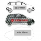 Réflecteur voiture personnalisable EN 13356