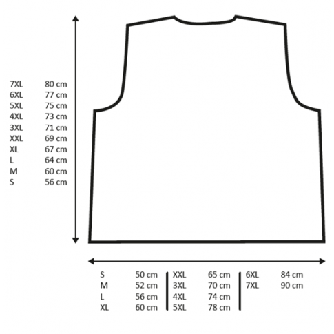 Werbeweste in Farbe ohne reflektierende Streifen